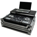 Top Load DJ Mixer Hard Aluminum Flight DJ Case Glide Laptop Shelf with Wheels